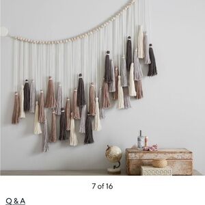 Pottery Barn tassel wall hanging.